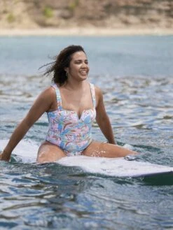 Roxy Love Rib The Coco D-Cup One Piece Swimsuit -Shoreline Mood erjx103506 roxyl gfe9 frt1