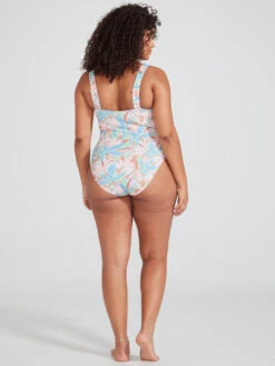 Roxy Love Rib The Coco D-Cup One Piece Swimsuit -Shoreline Mood erjx103506 roxym gfe9 bck1