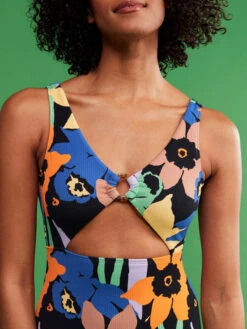 Roxy Color Jam One-Piece Swimsuit -Shoreline Mood erjx103517 roxym kvj6 frt1