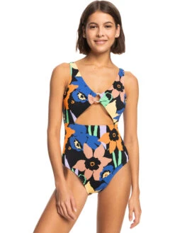 Roxy Color Jam One-Piece Swimsuit -Shoreline Mood erjx103517 roxyw kvj6 frt1
