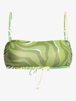 Roxy Wildflowers Reversible Bandeau Bikini Top -Shoreline Mood erjx304425 roxyv gln7 frt2