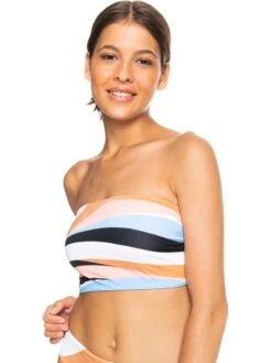 Roxy Paradiso Passport Bandeau Bikini Top -Shoreline Mood erjx304526 roxyw wbb0 frt1