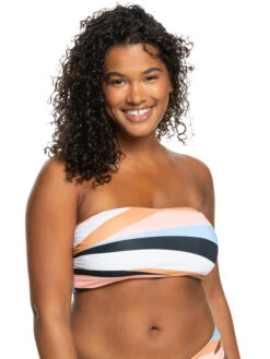 Roxy Paradiso Passport Bandeau Bikini Top -Shoreline Mood erjx304526 roxyw wbb0 frt10