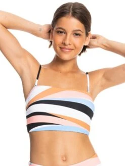 Roxy Paradiso Passport Bandeau Bikini Top -Shoreline Mood erjx304526 roxyw wbb0 frt3