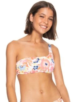 Featured Products 21 Roxy Printed Beach Classics Asymmetric Bikini Top
