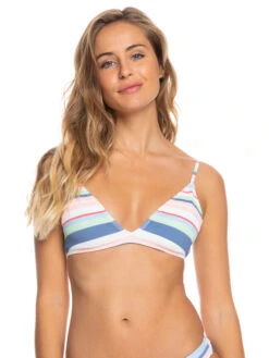 Roxy Line Up Fixed Triangle Bikini Top 11 Roxy Line Up Fixed Triangle Bikini Top -Shoreline Mood erjx304766 roxyw wbb4 frt1