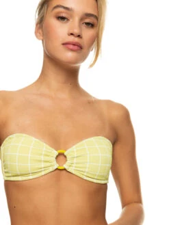 Roxy Salty Shine O-Ring Bandeau Bikini Top -Shoreline Mood erjx304863 roxyw gfj1 frt4