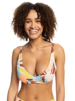 Roxy Floraldelic Printed D-Cup Bikini Top 11 Roxy Floraldelic Printed D-Cup Bikini Top -Shoreline Mood erjx304867 roxyw cpq6 frt1
