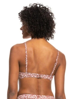 Roxy Love The Surf Knot Printed Rib Bikini Top -Shoreline Mood erjx304869 roxyw cpq8 bck1