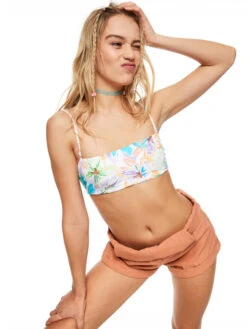 Roxy Retro Revo Reversible Bandeau Bikini Top -Shoreline Mood erjx304924 roxym wbb8 frt10