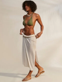 Roxy Current Coolness Elongated Triangle Bikini Top -Shoreline Mood erjx304941 roxym gng0 frt10