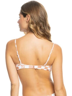 Roxy Check It 2 Bandeau Bikini Top -Shoreline Mood erjx304953 roxyw ckl5 bck1
