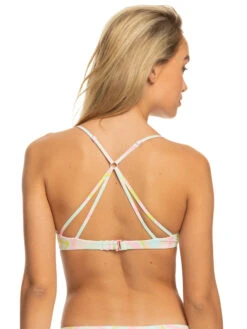 Roxy Tropics Hype Reversible Athletic Triangle Bikini Top -Shoreline Mood erjx305014 roxyw gbg3 bck1