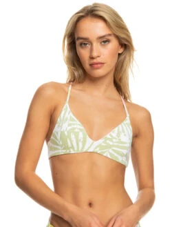 Roxy Tropics Hype Reversible Athletic Triangle Bikini Top -Shoreline Mood erjx305014 roxyw gbg3 frt4