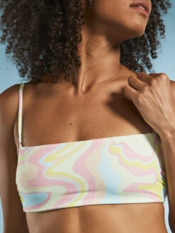 Roxy Tropics Hype Reversible Bandeau Bikini Top -Shoreline Mood erjx305016 roxym gbg3 bck2