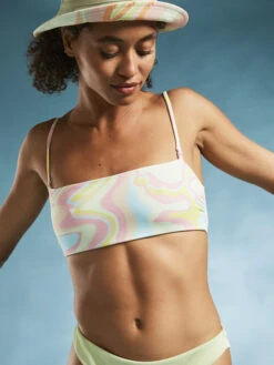 Roxy Tropics Hype Reversible Bandeau Bikini Top -Shoreline Mood erjx305016 roxym gbg3 frt1
