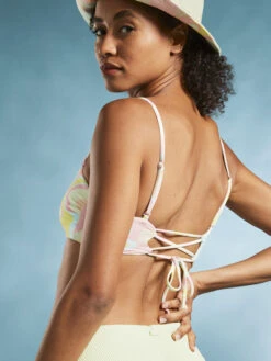 Roxy Tropics Hype Reversible Bandeau Bikini Top -Shoreline Mood erjx305016 roxym gbg3 frt2