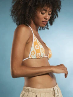 Roxy Wavy Babe Tiki Tri Bikini Top 13 Roxy Wavy Babe Tiki Tri Bikini Top -Shoreline Mood erjx305020 roxym gbg6 frt2