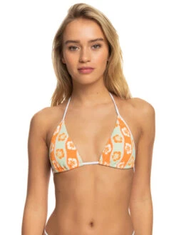 Roxy Wavy Babe Tiki Tri Bikini Top 17 Roxy Wavy Babe Tiki Tri Bikini Top -Shoreline Mood erjx305020 roxyw gbg6 frt1