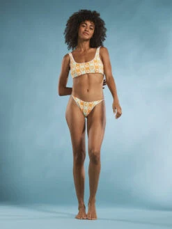 Roxy Wavy Babe Bralette Bikini Top -Shoreline Mood erjx305021 roxym gbg6 bck9