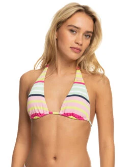 Roxy Stripe Soul Tiki Tri Bikini Top -Shoreline Mood erjx305030 roxyw gcy3 frt1