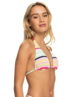 Roxy Stripe Soul Tiki Tri Bikini Top -Shoreline Mood erjx305030 roxyw gcy3 frt2