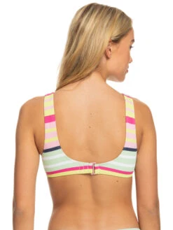Roxy Stripe Soul Bralette Bikini Top -Shoreline Mood erjx305031 roxyw gcy3 bck1