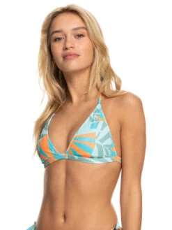 Roxy Pro The True Air Tiki Triangle Bikini Top -Shoreline Mood erjx305051 roxyw bhb6 frt1