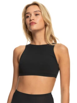 Roxy Pro The Pop Up Crop Bikini Top -Shoreline Mood erjx305060 roxyw kvj0 frt1