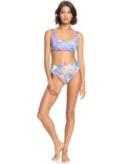 Roxy POP SURF Mid Waist Bikini Bottoms 17 Roxy POP SURF Mid Waist Bikini Bottoms -Shoreline Mood erjx404298 roxyw nft6 frt9