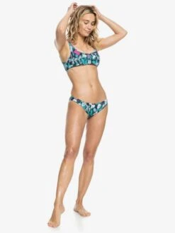 Roxy Blossom Babe Smocked Bikini Bottoms -Shoreline Mood erjx404367 roxyw bsp7 frt9