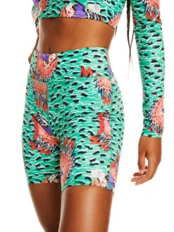 Stella Jean X Roxy Bike Short Bikini Bottoms -Shoreline Mood erjx404471 roxym gnv5 frt4