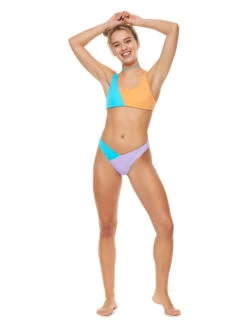 Roxy Colorblock Party Cheeky Bikini Bottoms 12 Roxy Colorblock Party Cheeky Bikini Bottoms -Shoreline Mood erjx404560 roxym bgz0 frt9