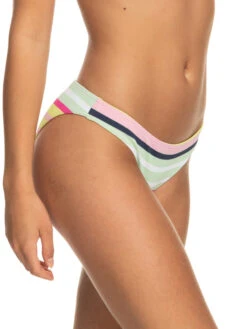 Roxy Stripe Soul Mid Waist Bikini Bottoms -Shoreline Mood erjx404620 roxyw gcy3 frt2