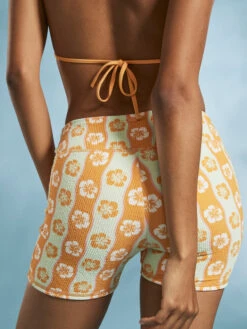 Roxy Wavy Babe Boyleg Bikini Bottoms -Shoreline Mood erjx404623 roxym gbg6 bck1