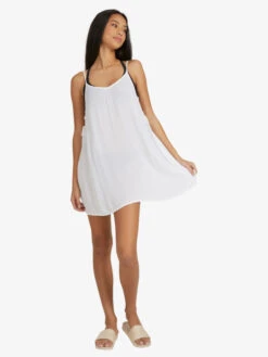 Roxy Beachy Vibes Solid Beach Cover-Up Dress -Shoreline Mood erjx603266 roxys wbb0 frt9
