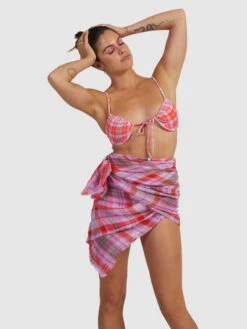 Roxy Tartan Times Sarong -Shoreline Mood urjaa03107 roxyw pfm8 frt2