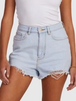 Roxy Eva Denim Shorts -Shoreline Mood urjds03017 roxyw bfg0 frt11