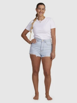 Roxy Eva Denim Shorts -Shoreline Mood urjds03017 roxyw bfg0 frt9