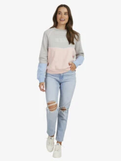 Roxy Borderline Sweatshirt 9 Roxy Borderline Sweatshirt -Shoreline Mood urjft03123 roxys sgrh frt9