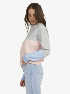 Roxy Borderline Sweatshirt 7 Roxy Borderline Sweatshirt -Shoreline Mood urjft03123 roxyw sgrh sd1