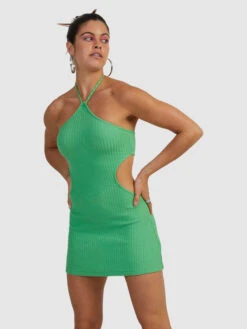 Roxy Izabella Halter Dress -Shoreline Mood urjkd03060 roxyw gns0 sd1