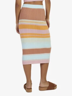 Roxy Playa Morning Knitted Bodycon Skirt 16 Roxy Playa Morning Knitted Bodycon Skirt -Shoreline Mood urjkk03002 roxyw bek8 bck1
