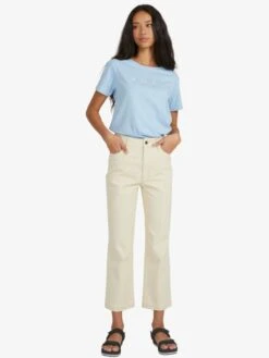 Roxy Jana Cord High Waist Corduroy Pants -Shoreline Mood urjnp03028 roxyw teh0 frt2