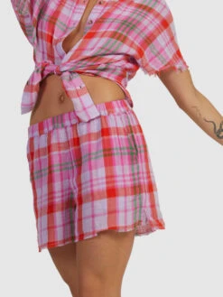 Roxy Tartan Times Shorts -Shoreline Mood urjns03054 roxyw pfm8 sd1