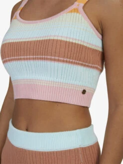 Roxy Playa Morning Knitted Vest -Shoreline Mood urjsw03031 roxyw bek8 dtl1