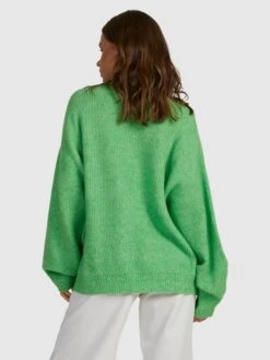 Roxy Little Dume Oversized Sweater 16 Roxy Little Dume Oversized Sweater -Shoreline Mood urjsw03038 roxyw gns0 bck1