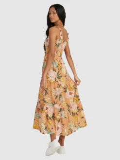 Roxy Sunnier Shores Woven Maxi Dress -Shoreline Mood urjwd03116 roxyw ckn8 bck1