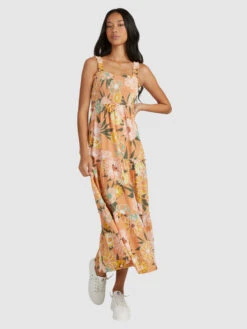 Roxy Sunnier Shores Woven Maxi Dress -Shoreline Mood urjwd03116 roxyw ckn8 frt2