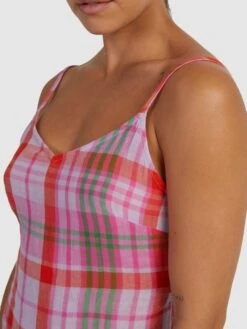 Roxy Tartan Times Slip Shirt Dress -Shoreline Mood urjwd03154 roxyw pfm8 dtl1